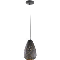 Trio Lighting Anthracite outside, gold inside Onyx pendant light