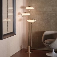 kdln LED floor lamp TRATTO, brass, height 150 cm, 3-bulb