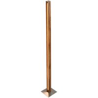 Elobra Atacama LED floor lamp, oak/matt nickel, height 150 cm, wood