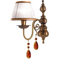 Cremasco Crystal - rikt dekorerad textilvägglampa