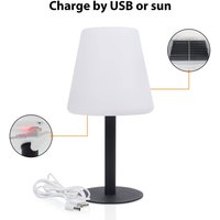 Smartwares LED-solcellsbordslampa OSL-50012 uppladdningsbart batteri och USB-kabel