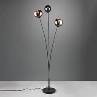 Reality Leuchten Golvlampa Sheldon med tre glaskärmar