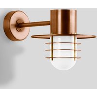 BEGA 31171K3 LED-utomhusvägglampa koppar/opalglas