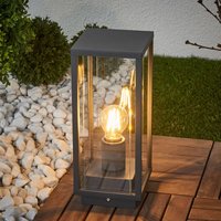 Lucande pillar light Annalea, 35 cm, anthracite, IP54