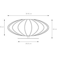 Lucide Bordslampa Corina, gräddfärgad, Ø 40 cm, E27