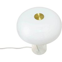 DFTP by Nordlux Bordslampa Glossy, vit, höjd 24 cm, marmor/glas