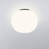 Casablanca Acai ceiling lamp, white/black, glass, 21 cm, E27