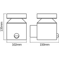 OSRAM LED-sensor utomhusvägglampa ENDURA STYLE CYLINDER, stål