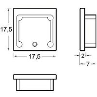 BRUMBERG One end cap set, high