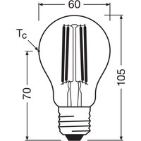 OSRAM LED-filamentlampa E27 3,8W 4000K dimbar