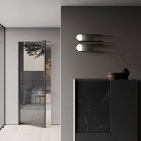 Fabbian Comet vägglampa, antracit, metall, glas, G9