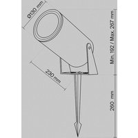 Maytoni LED ground spike light Bern, white, aluminium, IP65
