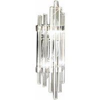 Kolarz vägglampa Ontario, klar/kromfärgad, höjd 31 cm, glas