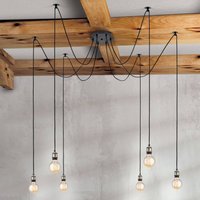 ORION Jailhouse pendant light, six-bulb