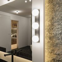 Applique murale Paulmann Gove IP44 à 3 lampes noir