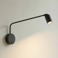 Væglampe Nex, sort, metal, højde 27 cm, GU10