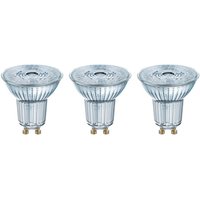 OSRAM LED reflector bulb GU10 4.3W, cool white, set of 3