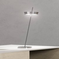 Sigor LED rechargeable table lamp Mahina chrome-coloured height 36 cm metal CCT