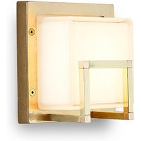Moretti Luce Ice Cubic 3407 LED outdoor wall lamp natural brass