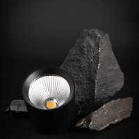 The Light Group SLC LED track spotlight Fox, black, 3,000 K, three-circuit track