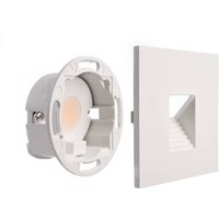 Deko-Light LED-vägginbyggnadslampa SET Alwaid, vit 8 x 8 cm, ljusnivå 2.700 K