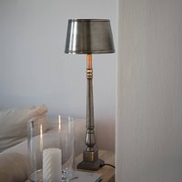 Markslöjd Metallo table lamp, antique silver-coloured, metal, height 66 cm