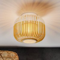 Forestier Bamboo XS ceiling light, Ø 27 cm, white