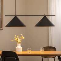 Eko-Light Capital hänglampa, svart, 2 lampor, Ø 46 cm, GX53