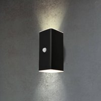 Briloner LED-batteridriven LED-utomhusvägglampa, svart, sensor, upp/ner