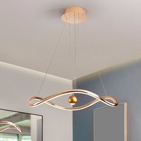Schuller Valencia Smart LED hanging light Romina, Ø 78 cm, gold-coloured metal CCT