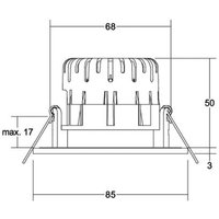 BRUMBERG BB20 IP65 encastré driver RC angulaire blanc