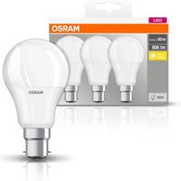 OSRAM Classic LED bulb B22d 8.5W 2,700K 806lmr 3x