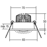 BRUMBERG Spot encastrable LED Berrie-R, 3000K, on/off, nickel