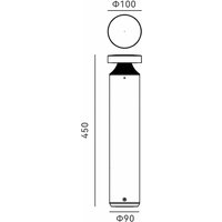 Molto Luce LED pedestal lamp Mona, Ø 10 cm, aluminium, height 45 cm