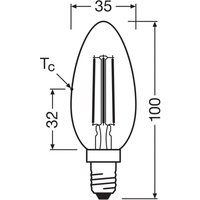 OSRAM LED-filamentlampa E14 2,2W 4000K 470lm
