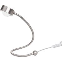 LIGHTME Tischleuchte Powerlens Snake, titanfarben, Flexarm