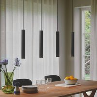 Nordlux Pendant light Vico, 4-bulb, long, metal, black