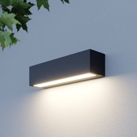 Lucande LED-vägglampa Lengo, 25 cm, antracit, nedåtriktad, 3000K
