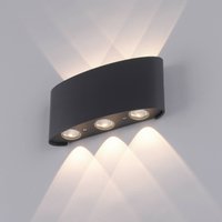 Paul Neuhaus LED-utomhusvägglampa Carlo, 17 cm, svart
