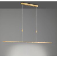 Quitani LED-pendellampa Tolu, längd 179 cm, mässing