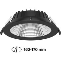 The Light Group SLC Shift LED recessed spotlight Ø19cm CCT, black