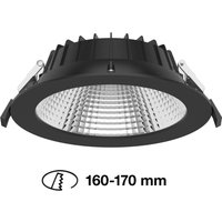 The Light Group SLC Shift LED-inbyggnadsspona Ø 19 cm CCT, svart