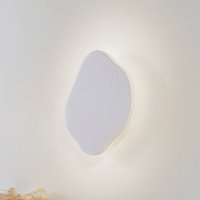 Lindby Applique murale LED Nielson, blanc, plâtre, 30 x 30 cm
