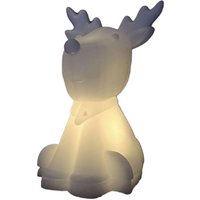 LED-Dekofigur Naja, weiß, Höhe 14 cm, Wachs, Batteriebetrieb