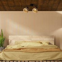 Searchlight Lance taklampa, 2 lampor, bambu