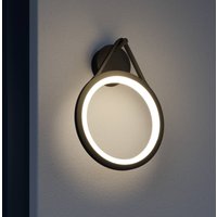 Lucande LED outdoor wall light Mirco, 30 cm, black, IP65