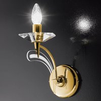 Metallux Wall light ICARO with crystal glass, gold