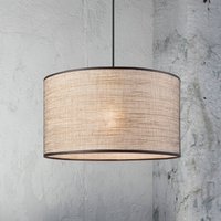 Lamkur Penelope pendant light, Ø 35 cm, light brown, 1-bulb