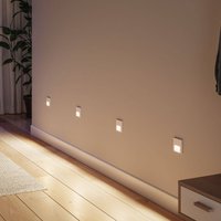 Paulmann Tsaro LED recessed wall light with sensor, white, plastic