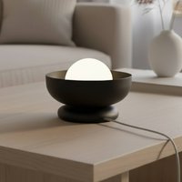 EMIBIG LIGHTING Bordslampa Ozzy LN1, svart, stål/glas, höjd 13 cm, G9